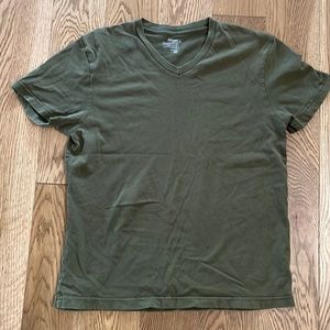 Olive Green V Neck Shirt